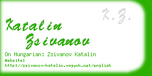 katalin zsivanov business card